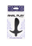 Korek analny wibrujący ToyJoy Private Dancer czarny silikonowy TOYJOY