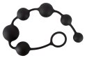 Łańcuch kulkowy analny Black Velvets silikonowy czarny 40 cm Black Velvets