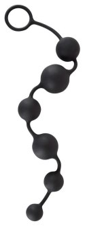 Łańcuch kulkowy analny Black Velvets silikonowy czarny 40 cm Black Velvets