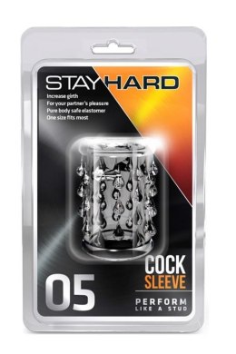 Nakładka na penisa Stay Hard Blush 05 transparentna teksturowana Blush