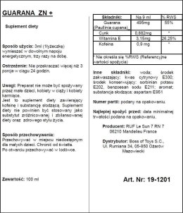 Suplement diety afrodyzjak Aphrodict Guarana Zn 100 ml Ruf