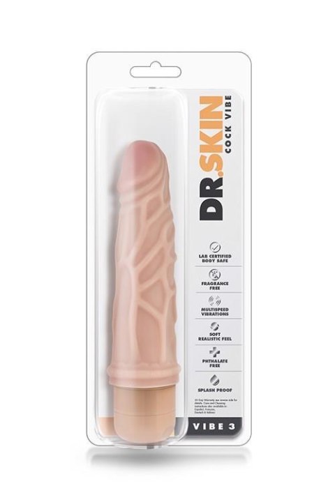 Wibrator realistyczny Dr Skin Cock Vibe 3 Blush PVC cielisty Blush