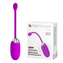 Bezprzewodowe wibrujące jajko Pretty Love Brook 12 funkcji silikonowe Pretty Love
