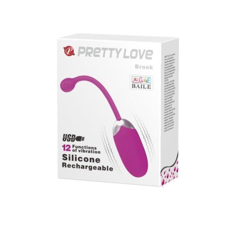 Bezprzewodowe wibrujące jajko Pretty Love Brook 12 funkcji silikonowe Pretty Love