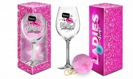 Kieliszek do wina Signoria 700ml Ladies Time z pluszowym pomponem BGtech