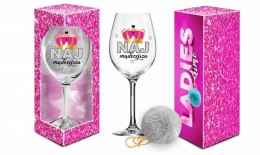 Kieliszek do wina Signoria 700ml Ladies Time z pomponem Najmądrzejsza BGtech