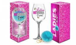 Kieliszek do wina Signoria 700ml z pomponem Jestem niewinna BGtech