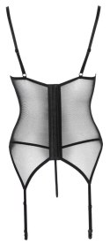 Koszulka z podwiązkami Cottelli LINGERIE czerwono czarna S Cottelli LINGERIE