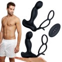 Masażer prostaty silikonowy z pilotem i grzaniem 12,5 cm czarny B - Series Fox