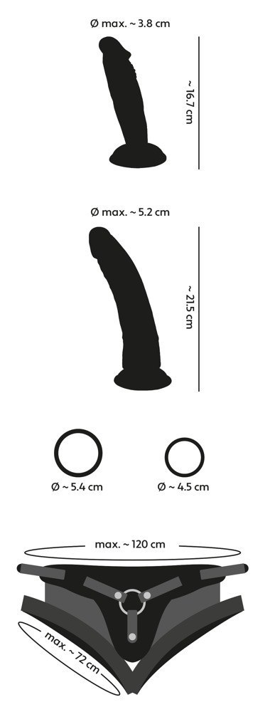 Zestaw strap on You2Toys z dwoma dildami You2Toys