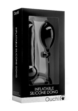 Dildo nadmuchiwane silikonowe Ouch realistyczne czarne 16 cm Ouch!
