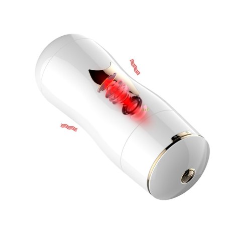 Dwustronny masturbator z wibracją B Series Fox biały USB B - Series Fox