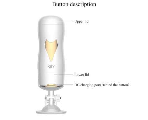 Dwustronny masturbator z wibracją B Series Fox biały USB B - Series Fox
