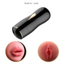 Dwustronny masturbator z wibracją B Series Fox czarny USB B - Series Fox