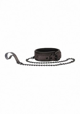 Elegancka obroża ze smyczą Ouch tytanowo szara 97 cm Ouch!