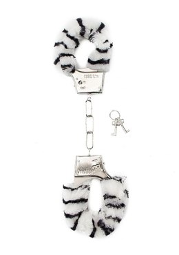 Kajdanki futrzane zebra ShotsToys ShotsToys