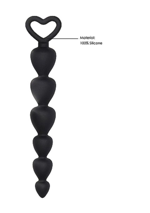 Kuleczki analne silikonowe ShotsToys czarne 15 cm ShotsToys