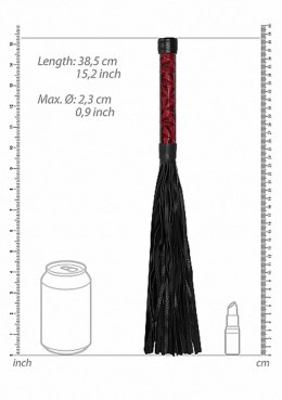 Luksusowy bicz Ouch bordowy 38,5 cm Ouch!