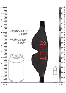 Maska na oczy Ouch SLUT skórzana czarna Ouch!