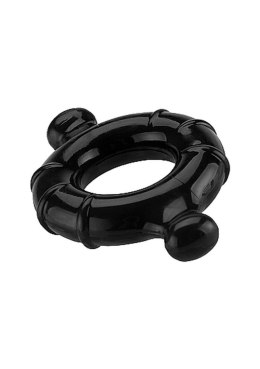 Pierścień erekcyjny Gummy Ring ShotsToys TPE duży czarny ShotsToys