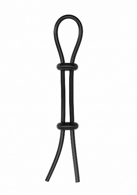 Pierścień erekcyjny regulowany Double Stretch Booster ShotsToys czarny ShotsToys