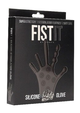Silikonowa rękawica stymulująca Fist It czarna Fist It