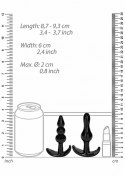 Zestaw 4 korków analnych Sono TPE czarny Sono