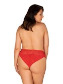 Figi Obsessive Blossmina czerwone z koronką 6XL 7XL Obsessive