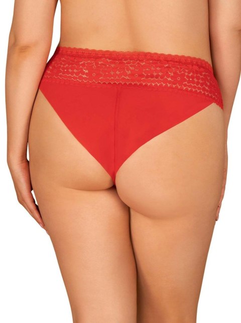 Figi Obsessive Blossmina koronkowe czerwone 4XL 5XL Obsessive