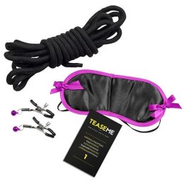 Gra erotyczna TeaseMe z maską bondage i opaskami sutkowymi Tease & Please Tease & please