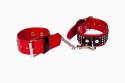 Kajdanki Whips Collection Vegan czerwone z kryształkami Whips Collection