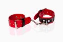Kajdanki Whips Collection Vegan czerwone z kryształkami Whips Collection