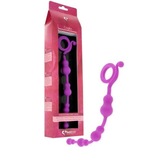 Koraliki analne silikonowe FeelzToys Cogilia fioletowe 24,5 cm FeelzToys