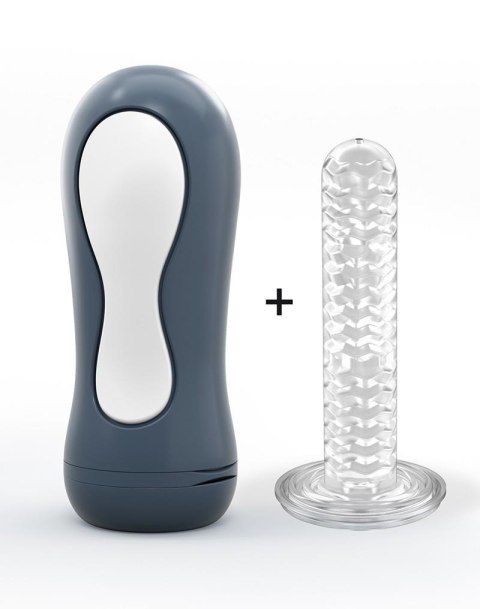 Masturbator silikonowy kropkowany Sexpresso Dorcel 20 cm wodoodporny Dorcel