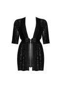 Peniuar Jagueria Obsessive czarny ze zwierzęcym printem 4XL/5XL Obsessive