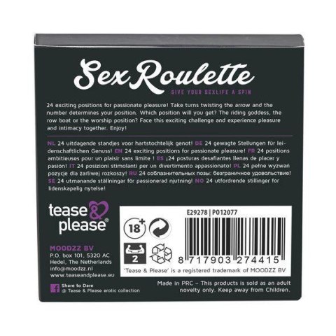 Ruletka erotyczna Sex Roulette Kamasutra Tease & Please Tease & please