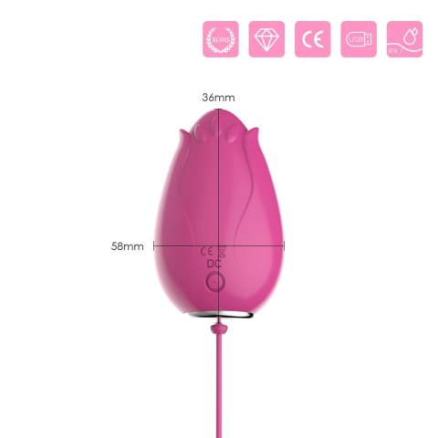 Jajeczko wibrujące zdalne Mandala silikonowe różowe USB B - Series Joy