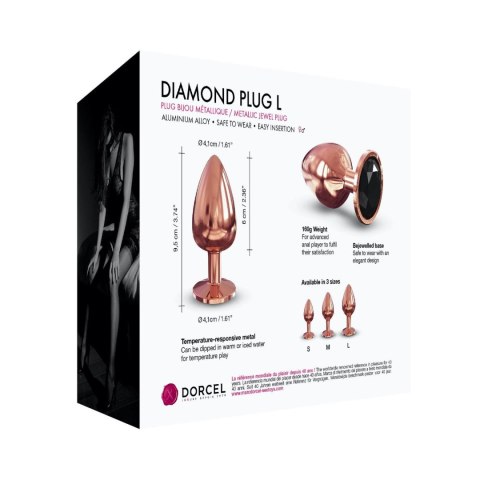 Korek analny z diamencikiem Dorcel L 9.5 cm Dorcel