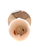 Korek analny ze stali nierdzewnej z różą HeavyFun różowy 7 cm B - Series HeavyFun