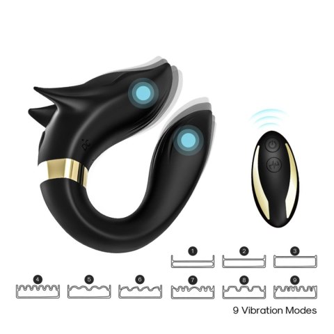 Stymulator łechtaczki Fox silikonowy czarny USB wodoodporny B - Series Joy