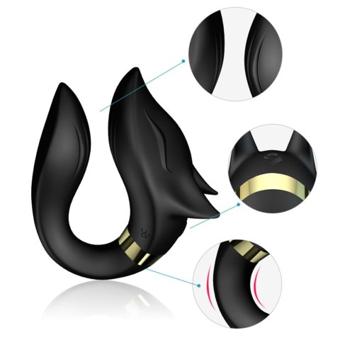 Stymulator łechtaczki Fox silikonowy czarny USB wodoodporny B - Series Joy