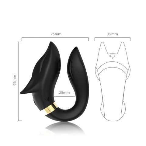Stymulator łechtaczki Fox silikonowy czarny USB wodoodporny B - Series Joy