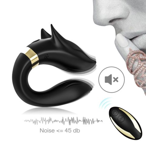 Stymulator łechtaczki Fox silikonowy czarny USB wodoodporny B - Series Joy