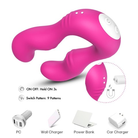 Stymulator łechtaczki Seraph Joy silikonowy różowy wodoodporny B - Series Joy