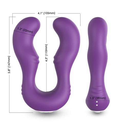 Stymulator łechtaczki silikonowy Seraph fioletowy Joy wodoodporny B - Series Joy