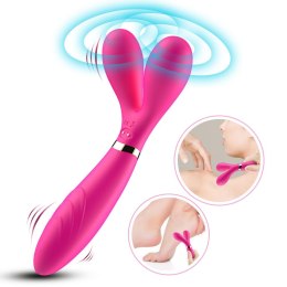 Wibrator dwuramienny Y Wand B Series Joy silikonowy różowy USB 19 cm B - Series Joy