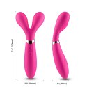 Wibrator dwuramienny Y Wand B Series Joy silikonowy różowy USB 19 cm B - Series Joy