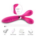 Wibrator dwuramienny Y Wand B Series Joy silikonowy różowy USB 19 cm B - Series Joy