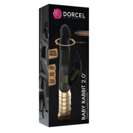 Wibrator króliczek Dorcel Baby Rabbit czarno złoty USB 22 cm Dorcel