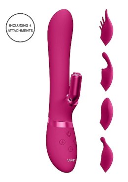 Wibrator króliczek Vive Chou silikonowy różowy USB 22 cm Vive
